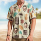 Vintage Tiki Pineapple Summer Aloha Custom Face Hawaiian Shirt For Beach Days And Outdoor Gatherings