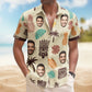 Vintage Tiki Pineapple Summer Aloha Custom Face Hawaiian Shirt For Beach Days And Outdoor Gatherings