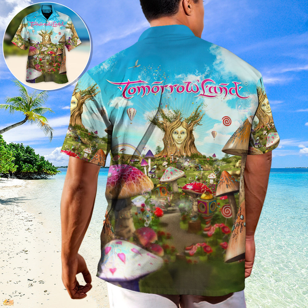 Neon Music Festival Wonderland Hawaiian Shirt For Summer Vacation And Beach Travel