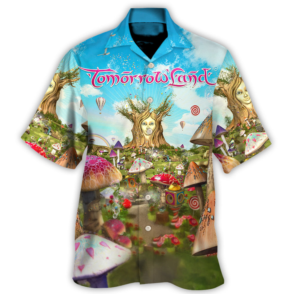 Neon Music Festival Wonderland Hawaiian Shirt For Resort Getaways And Comfortable Summer Activities