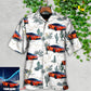 Car Desert Mountains Blooming Cacti Opuntia Saguaro Hawaiian Shirt For Warm Weather Adventures And Everyday Comfort