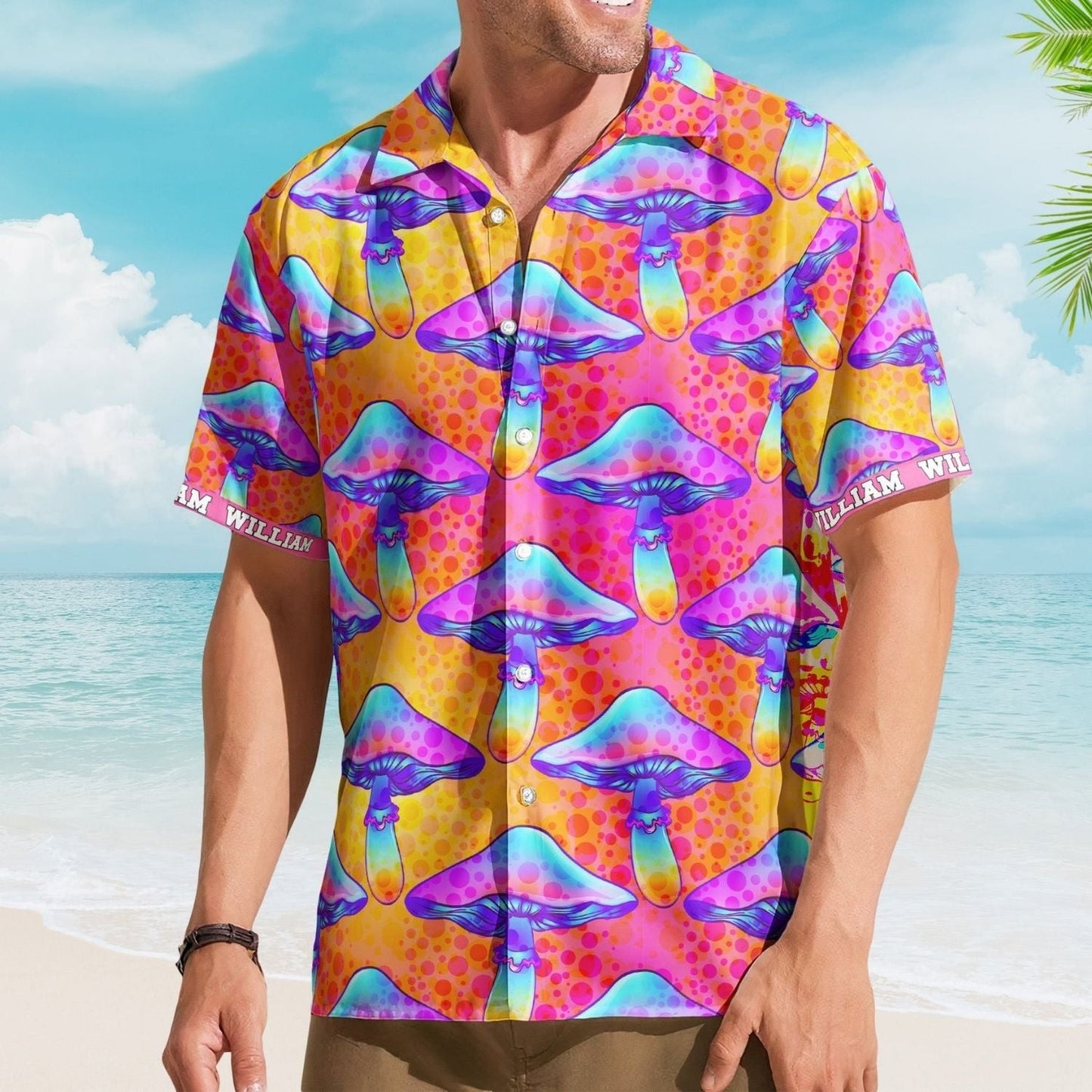 Mushroom Poisonous Aloha Custom Name Personalized Hawaiian Shirt For Personalized Vacation Style And Beach Travel