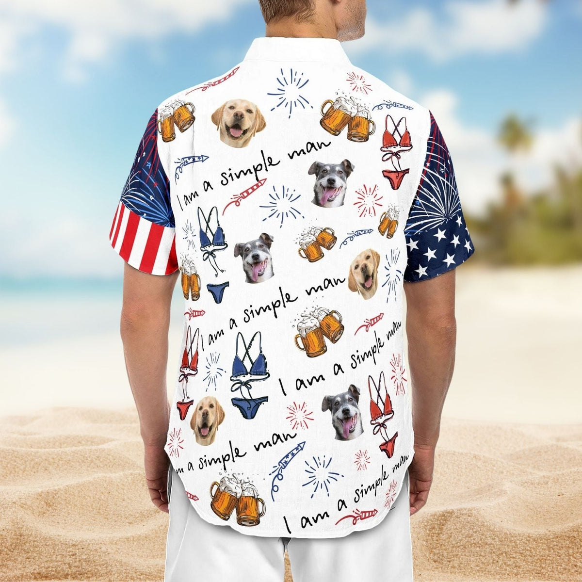 Dog Custom Photo Aloha Am Simple Man Hawaiian Shirt For Custom Photo Gifts, Sunny Getaways, And Relaxed Outdoor Styling
