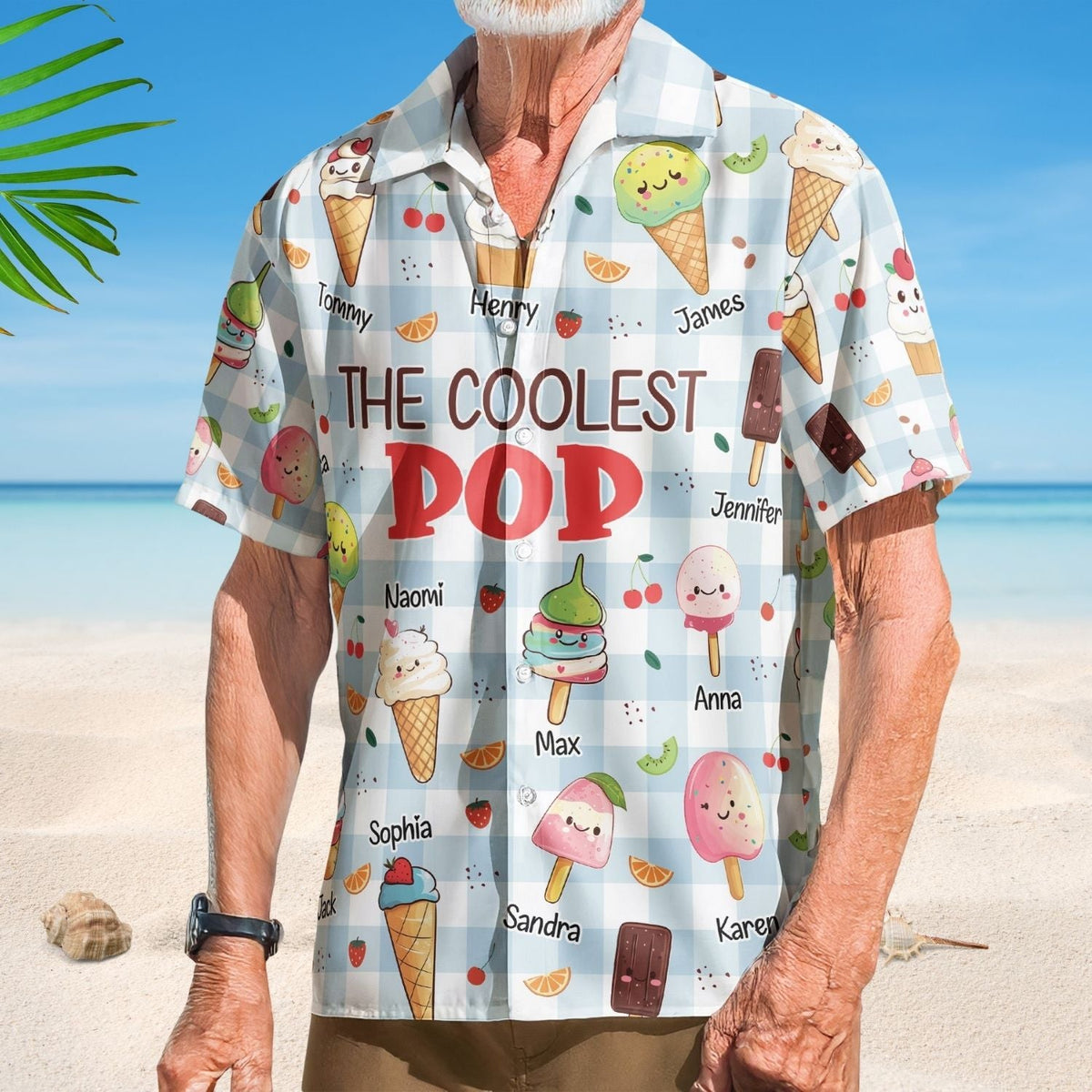Custom Aloha Coolest Pop Kids Names Personalized Hawaiian Shirt For Coastal Travel And Summer Outings