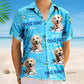 Tropical Dog Custom Photo Dad Island Personalized Hawaiian Shirt For Personalized Vacation Style And Beach Travel