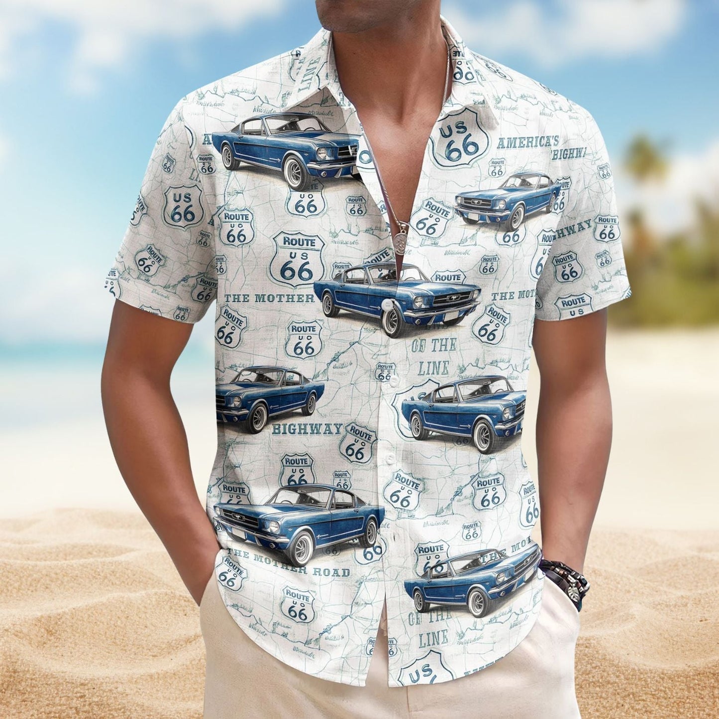 Classic Car Summer Vibes Personalized Hawaiian Shirt For Personalized Vacation Style And Beach Travel