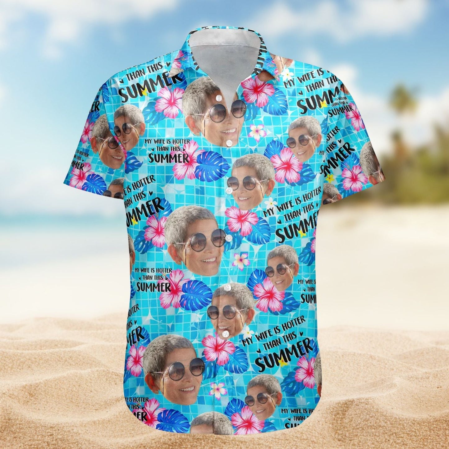 Wife Hotter Summer Aloha Vacation Personalized Hawaiian Shirt For Personalized Vacation Style And Beach Travel