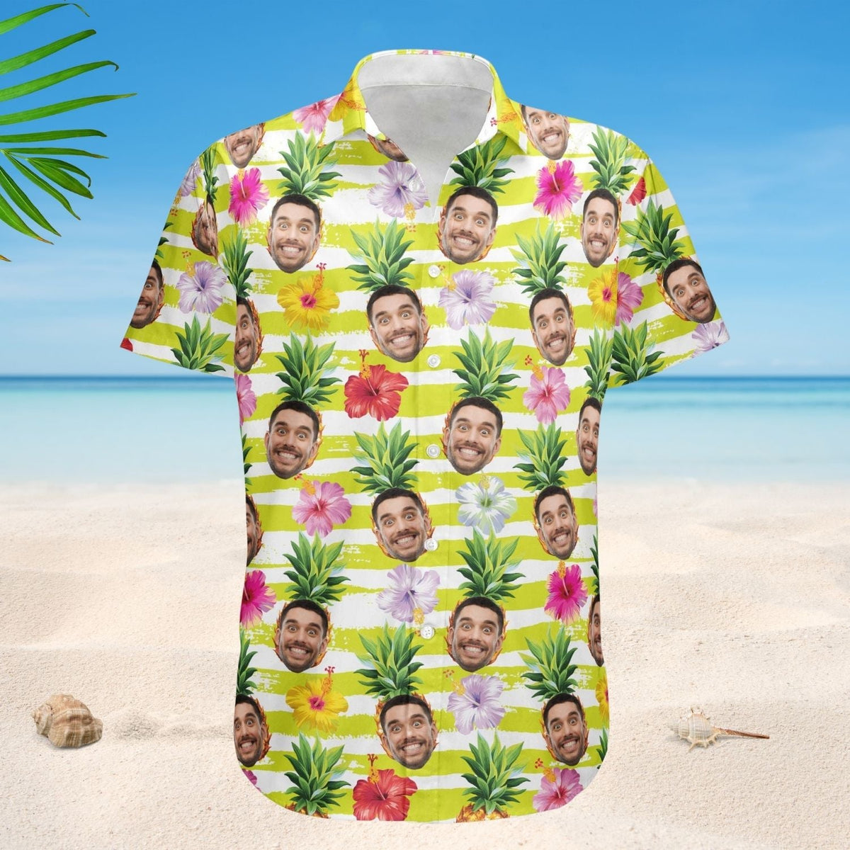 Funny Custom Face Pineapple Personalized Photo Hawaiian Shirt For Personalized Vacation Style And Beach Travel