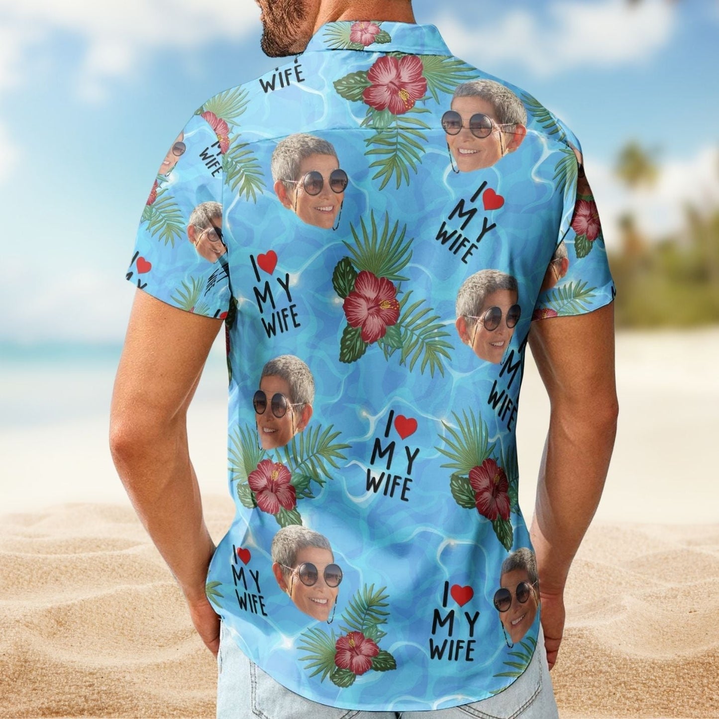 Custom Aloha Wife Summer Vacation Husband Personalized Hawaiian Shirt For Summer Vacation And Beach Travel