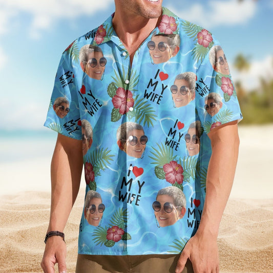 Custom Aloha Wife Summer Vacation Husband Personalized Hawaiian Shirt For Summer Vacation And Beach Travel