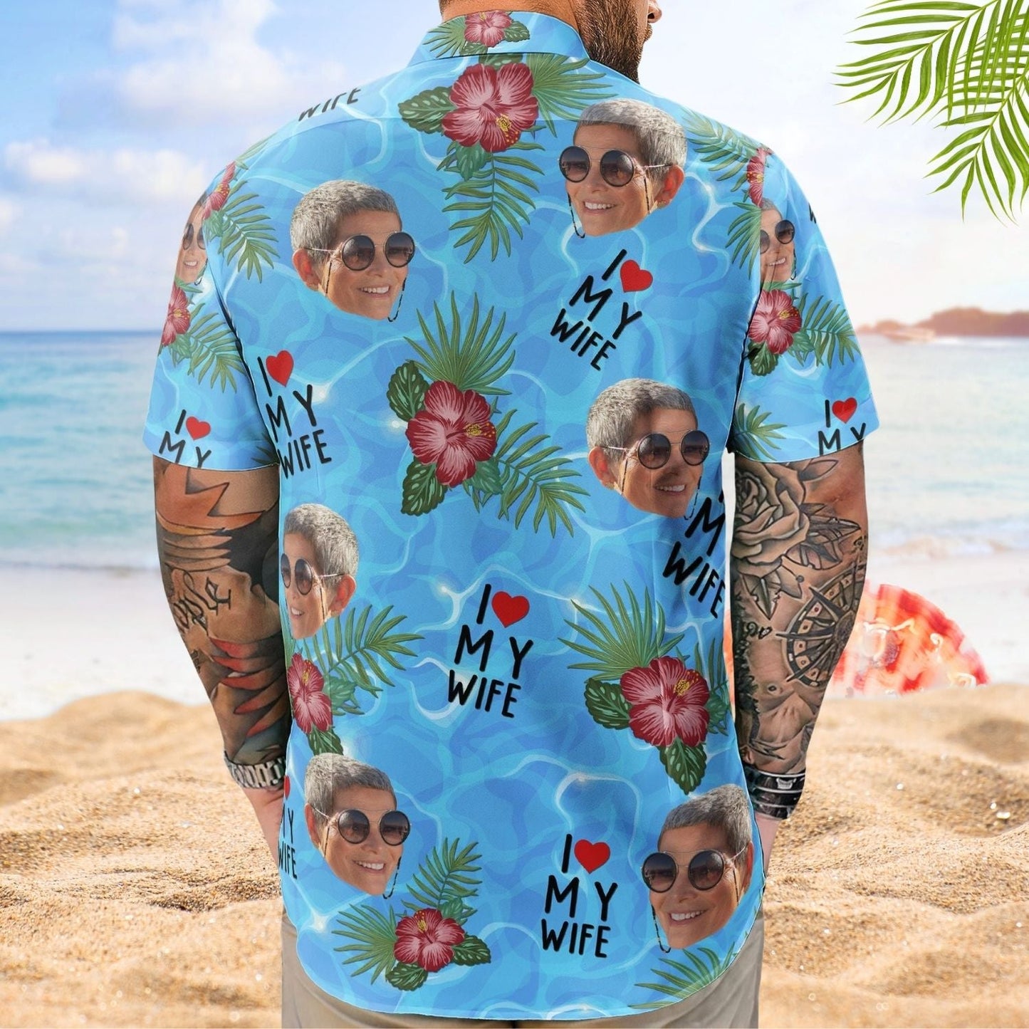 Custom Aloha Wife Summer Vacation Husband Personalized Hawaiian Shirt For Summer Vacation And Beach Travel