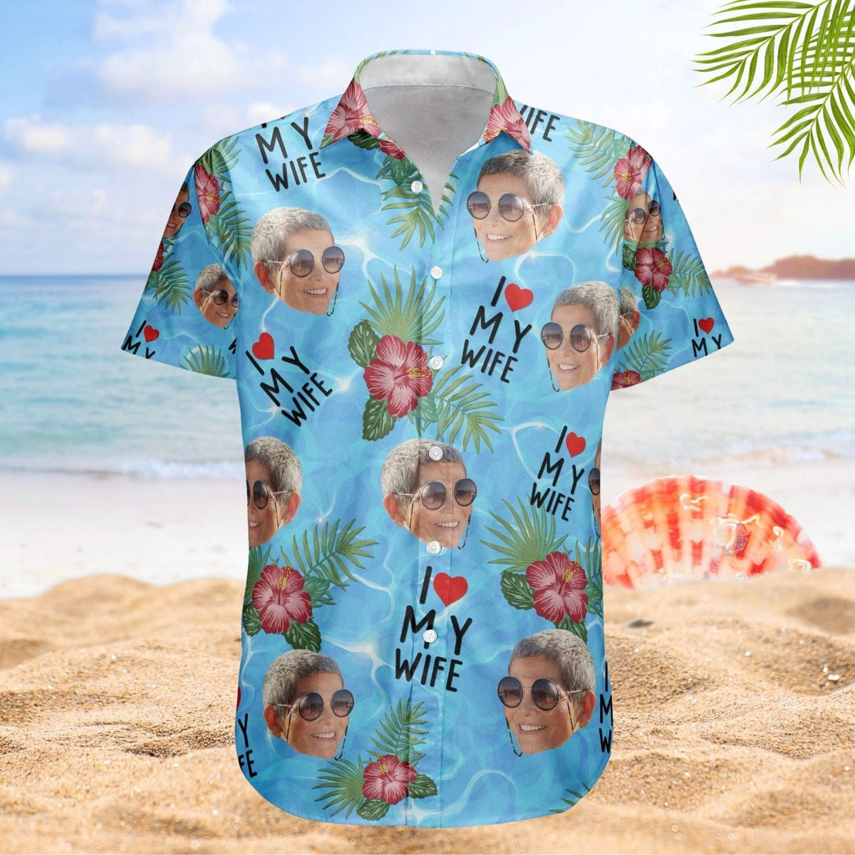 Custom Aloha Wife Summer Vacation Husband Personalized Hawaiian Shirt For Summer Vacation And Beach Travel