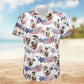 Dog Custom Photo Aloha Dad Personalized Hawaiian Shirt For Beach Parties, Coastal Travel, And Relaxed Warm Weather Style