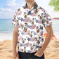 Dog Custom Photo Aloha Dad Personalized Hawaiian Shirt For Beach Parties, Coastal Travel, And Relaxed Warm Weather Style