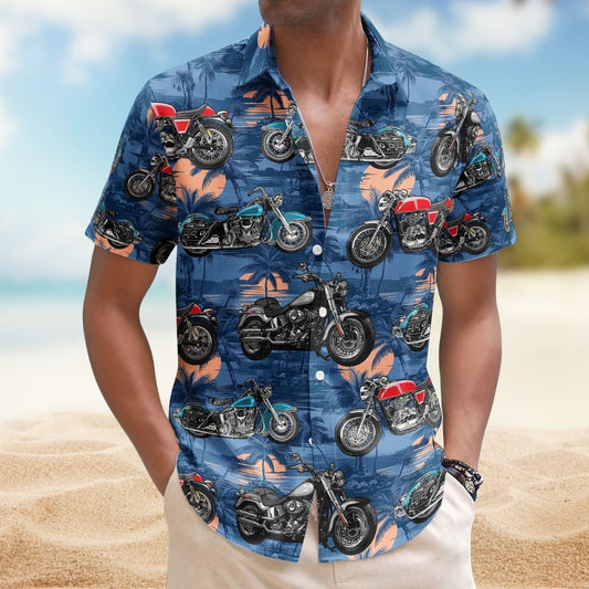Vintage Bicycle Personalized Aloha Custom Bikes Photo Hawaiian Shirt For Personalized Vacation Style And Beach Travel