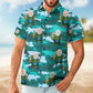 Funny Fishing Man Angler Theme Personalized Photo Hawaiian Shirt For Personalized Vacation Style And Beach Travel