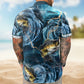 Fish Fishing Bass Whirlpool Ocean Aloha Men Hawaiian Shirt For Ocean Lovers And Coastal Travel