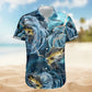Fish Fishing Bass Whirlpool Ocean Aloha Men Hawaiian Shirt For Ocean Lovers And Coastal Travel