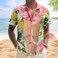 Funny Tropical Floral Novelty Vacation Big Belly Hawaiian Shirt For Nature Lovers And Coastal Travel