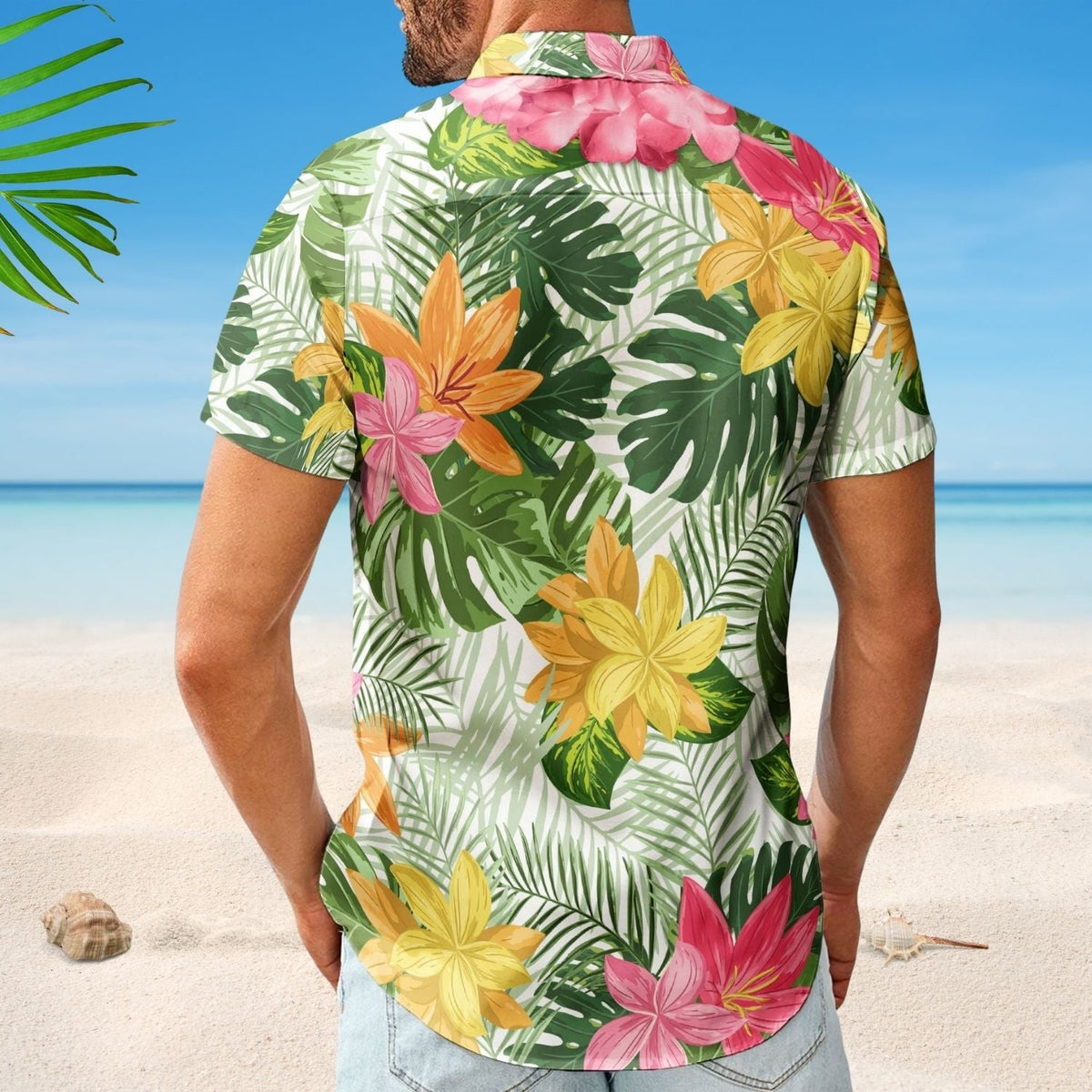 Funny Tropical Floral Novelty Vacation Big Belly Hawaiian Shirt For Nature Lovers And Coastal Travel