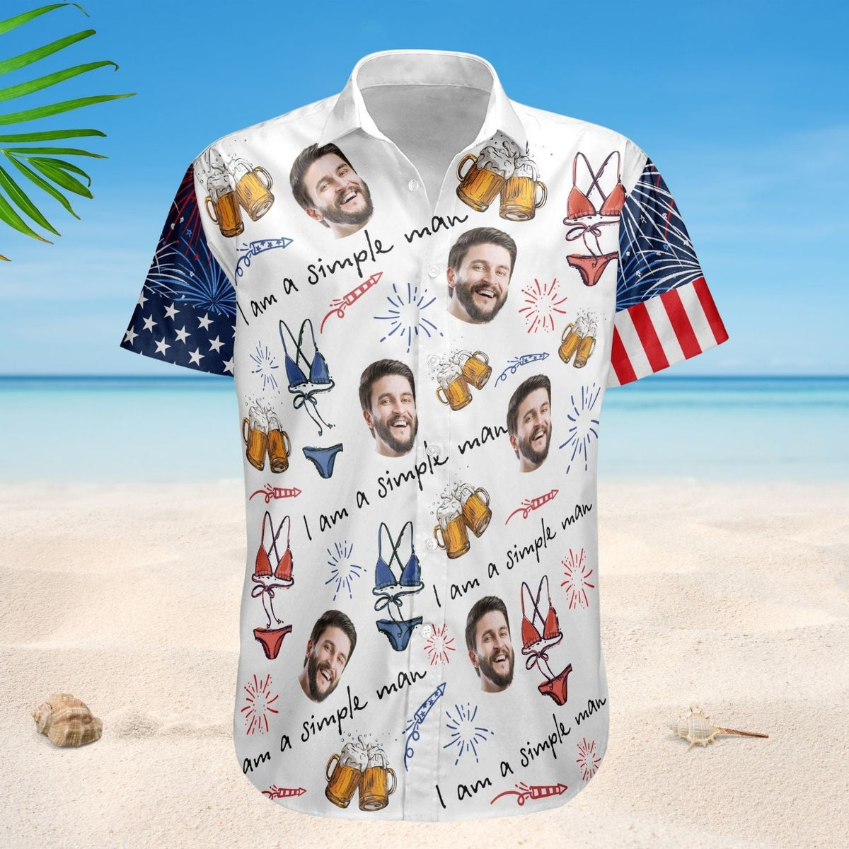 Custom Photo Aloha Am Simple Man Personalized Hawaiian Shirt For Personalized Vacation Style And Beach Travel