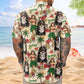 Tropical Personalized Aloha Custom Photo Hula Girl Hawaiian Shirt For Personalized Vacation Style And Beach Travel