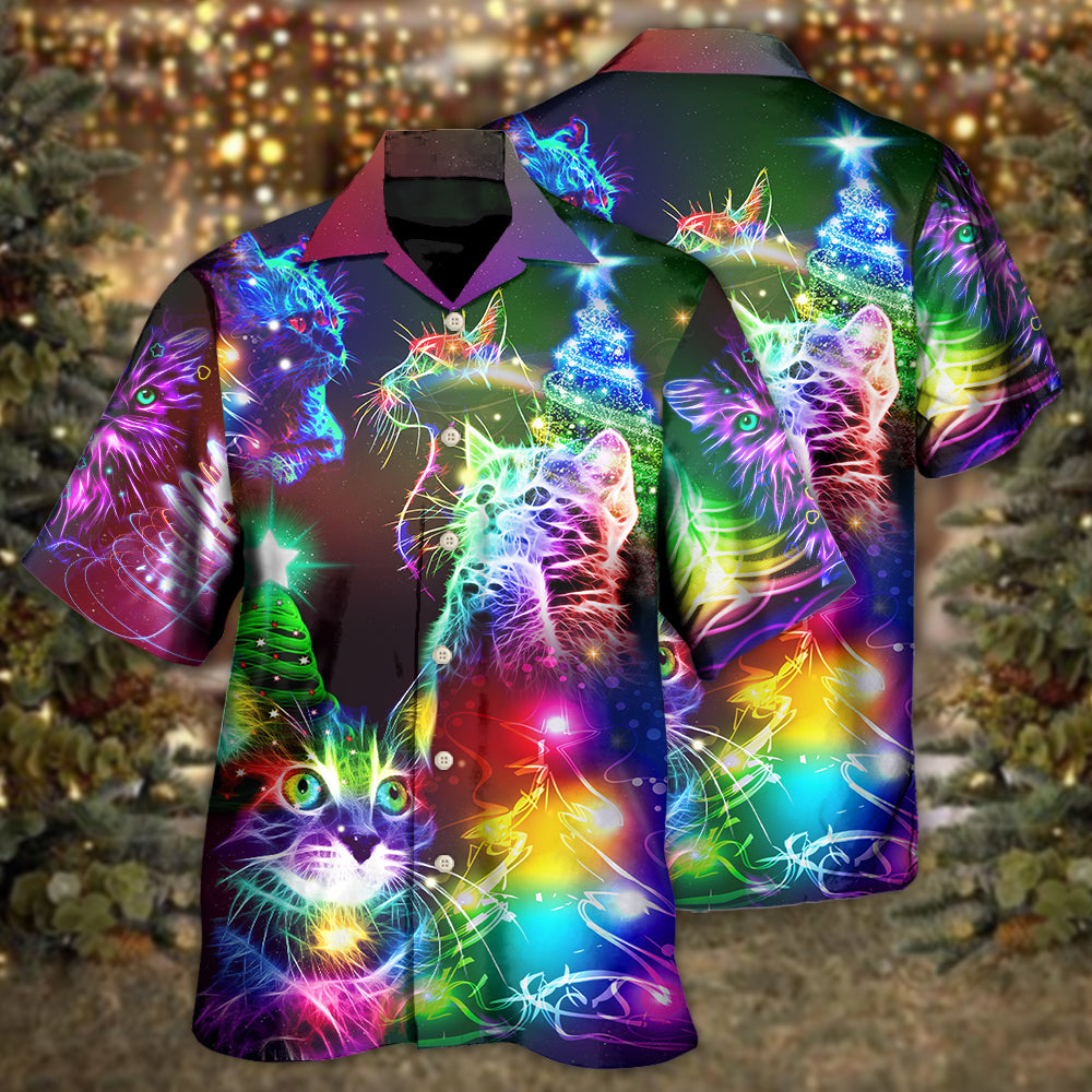 Happy Cat Christmas Everything Hawaiian Shirt For Poolside Relaxation And Sunny Getaways