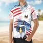 Patriotic American Dad Grandpa Papa Personalized Back Hawaiian Shirt For Personalized Vacation Style And Beach Travel