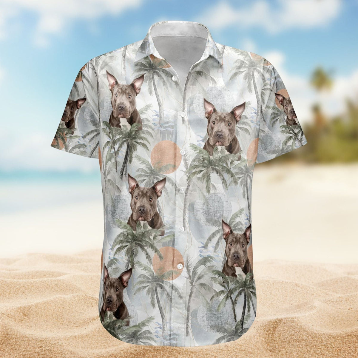 Tropical Dog Cat Personalized Photo Hawaiian Shirt For Sunny Getaways, Weekend Travel, And Relaxed Everyday Styling