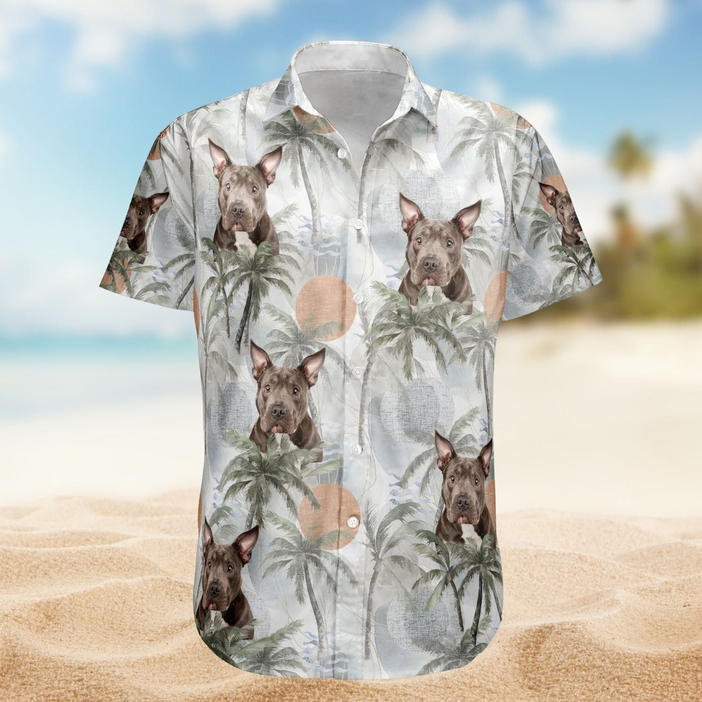 Tropical Dog Cat Personalized Photo Hawaiian Shirt For Sunny Getaways, Weekend Travel, And Relaxed Everyday Styling