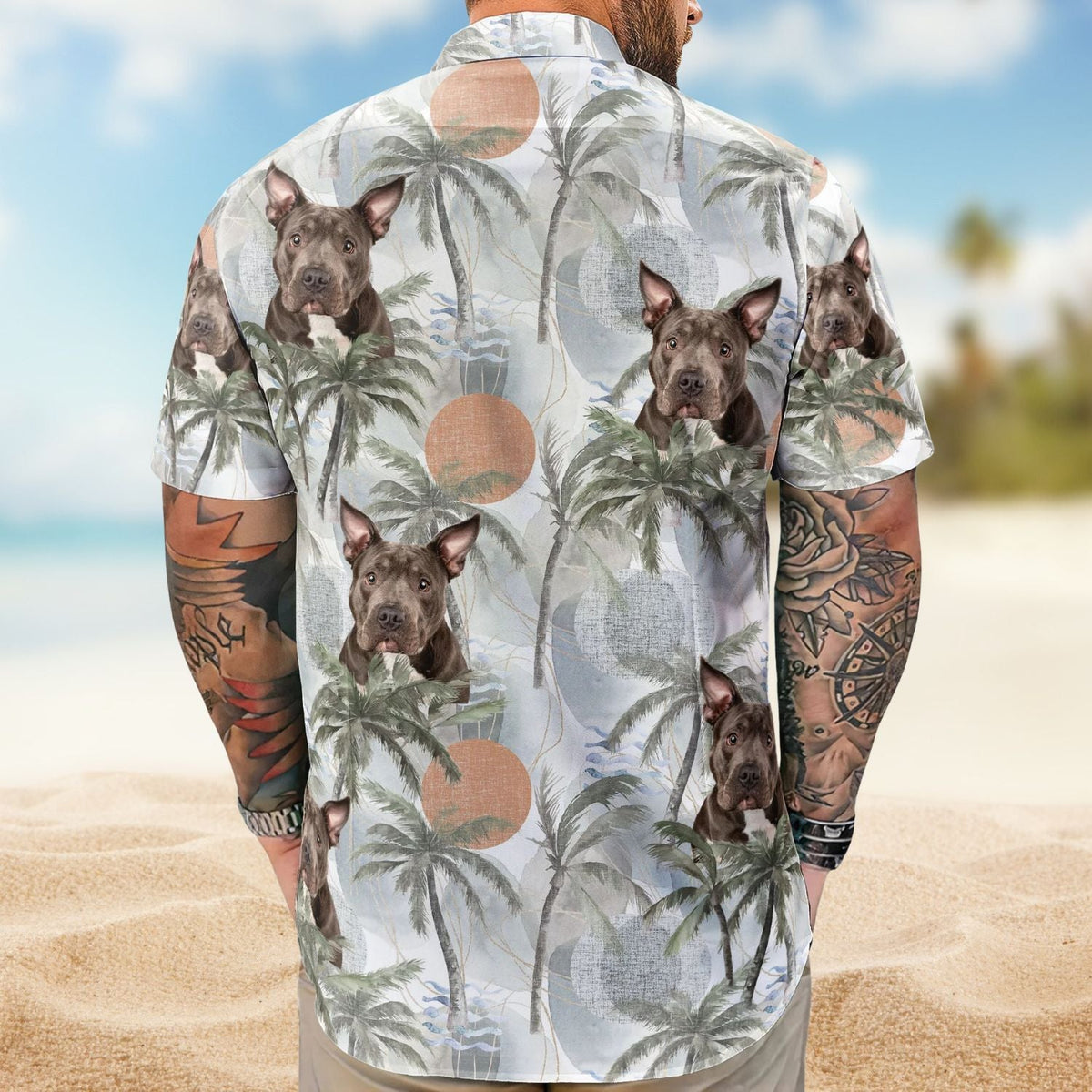 Tropical Dog Cat Personalized Photo Hawaiian Shirt For Sunny Getaways, Weekend Travel, And Relaxed Everyday Styling