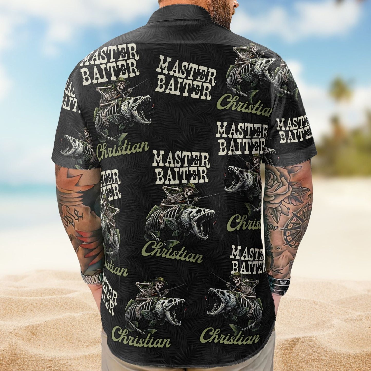 Funny Master Baiter Fishing Theme Personalized Hawaiian Shirt For Personalized Vacation Style And Beach Travel