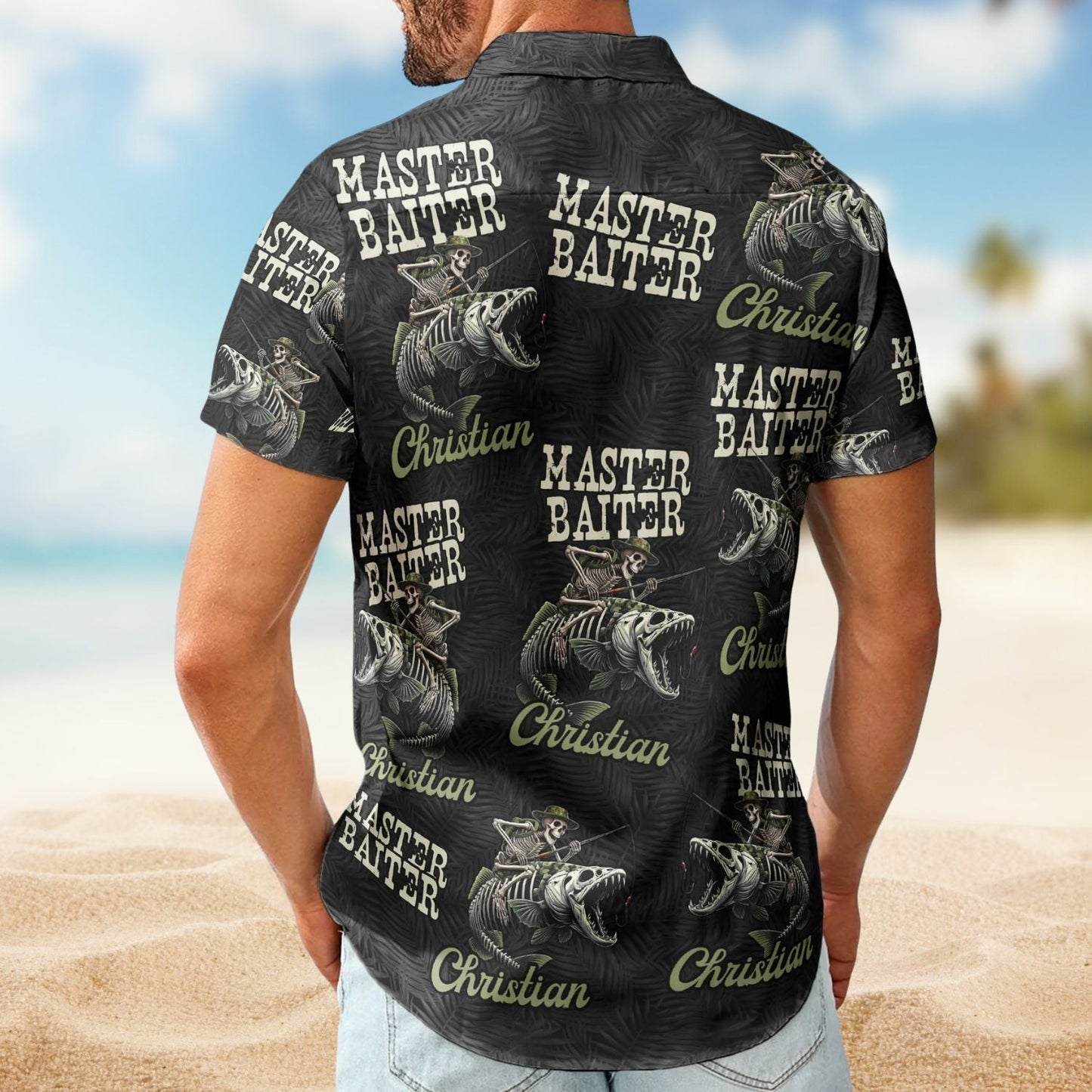 Funny Master Baiter Fishing Theme Personalized Hawaiian Shirt For Personalized Vacation Style And Beach Travel