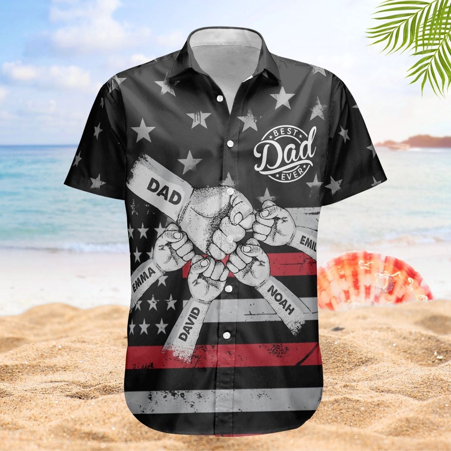 Custom Aloha Dad Fist Bump Personalized Hawaiian Shirt For Island Vacations And Everyday Style