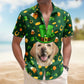 Dog Custom Pet Face St Patrick's Day Hawaiian Shirt For Coastal Travel And Summer Outings