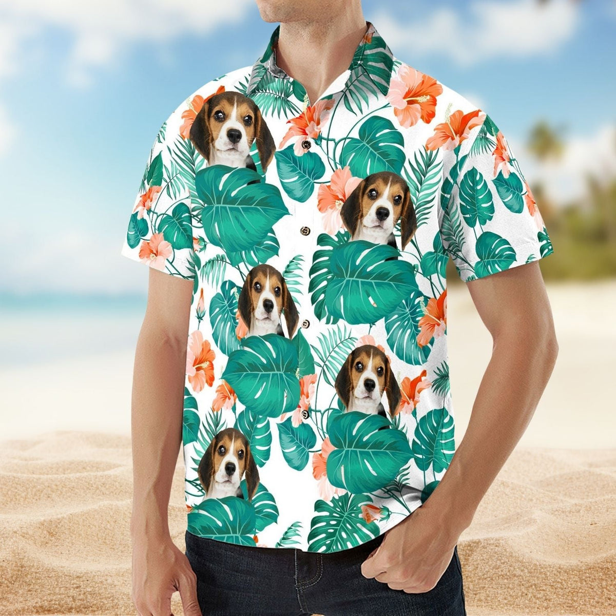 Funny Custom Photo Aloha Family Pet Face Hawaiian Shirt For Sunny Getaways, Weekend Travel, And Relaxed Everyday Styling