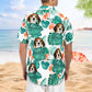 Funny Custom Photo Aloha Family Pet Face Hawaiian Shirt For Sunny Getaways, Weekend Travel, And Relaxed Everyday Styling