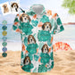 Funny Custom Photo Aloha Family Pet Face Hawaiian Shirt For Sunny Getaways, Weekend Travel, And Relaxed Everyday Styling