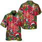 Hockey Christmas Play Reindeer Nice Hawaiian Shirt For Tropical Holidays, Resort Trips, And Comfortable Summer Outings