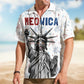 Funny Cat Meowica Personalized Photo Hawaiian Shirt For Warm Weather Events And Casual Wear