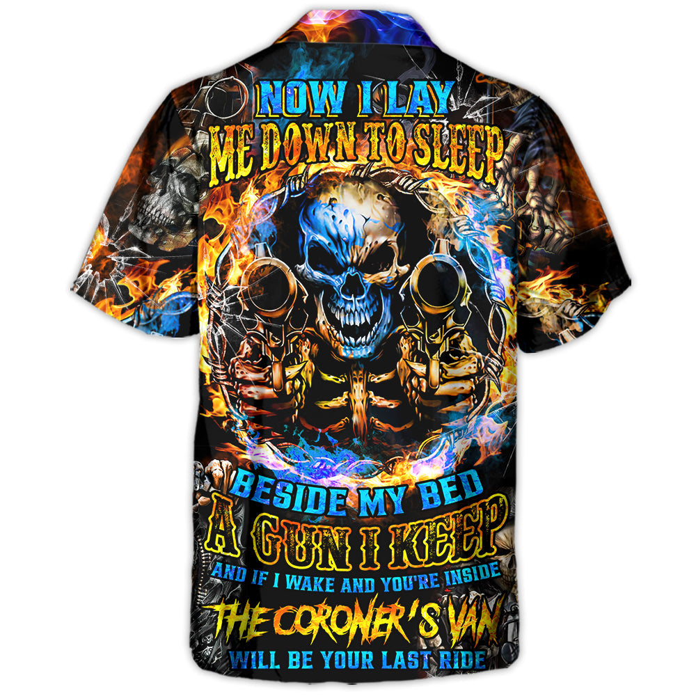 Gothic Dark Skull Hawaiian Shirt Pattern Detail For Coastal Travel