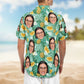 Custom Face Photo Personalized Hawaiian Shirt For Warm Weather Events And Casual Wear