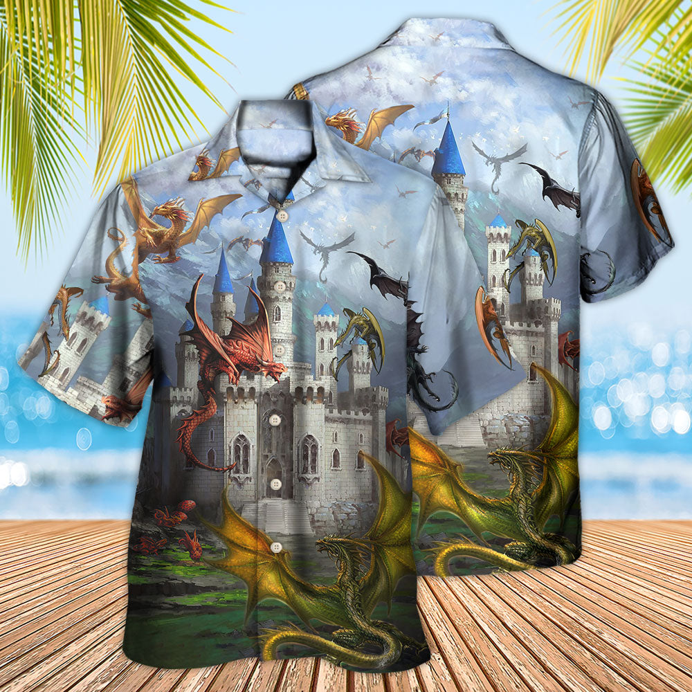 Dragon Beautiful Hawaiian Shirt Pattern View For Relaxed Warm Weather Outfits