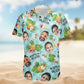 Family Vacation Matching Outfit Personalized Photo Hawaiian Shirt For Summer Vacation And Beach Travel