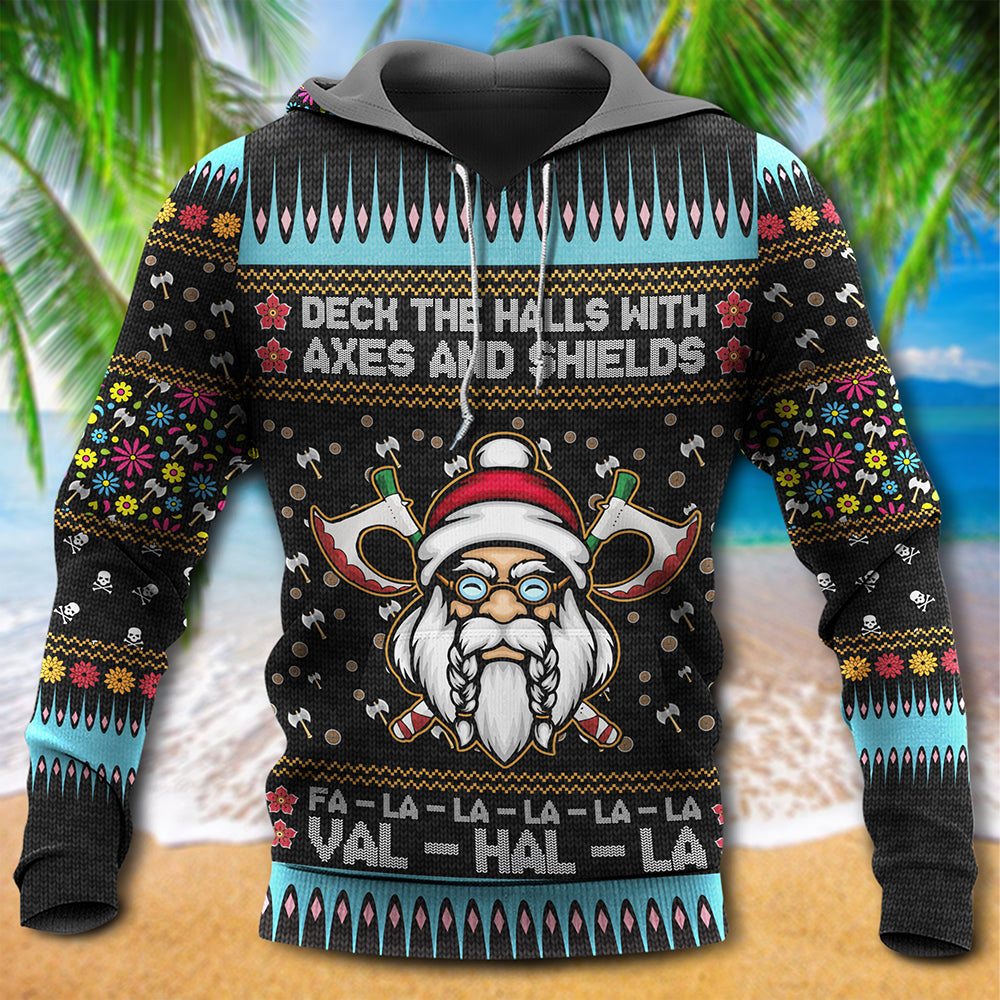 Viking Holiday Battle Humor Hoodie For Festive Celebrations Seasonal Trips And Relaxed Winter Wear