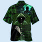 Computer Coding Pattern Hawaiian Shirt With All Over Print For Beach Vacations Casual Parties And Warm Weather Style