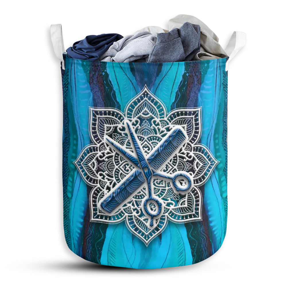 Hairstylist And Mandala Laundry Basket For Bathroom Bedroom Storage