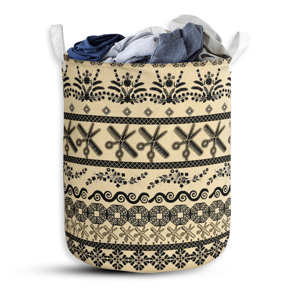 Hairstylist Vintage Laundry Basket For Bathroom Bedroom Storage