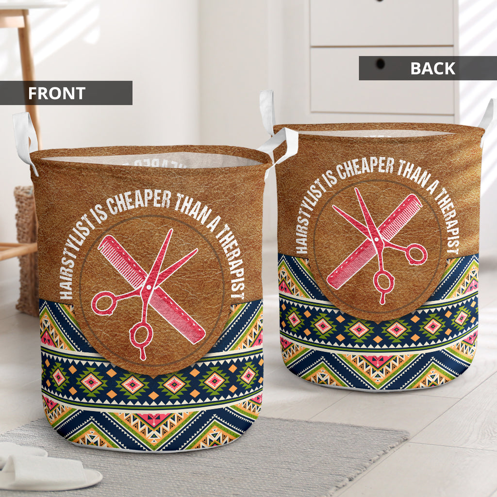Hairstylist Suede Pattern Laundry Basket For Room Home Organizer