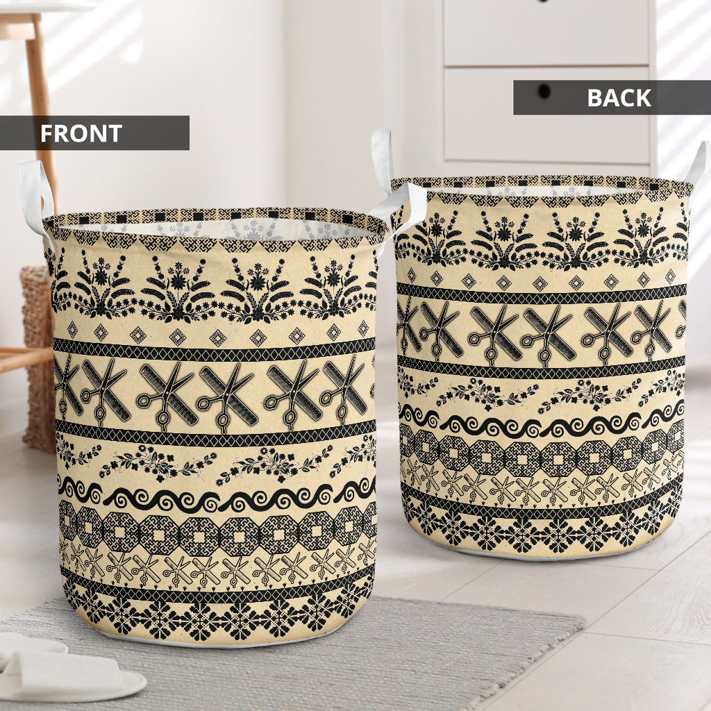 Hairstylist Vintage Laundry Basket For Room Home Organizer